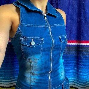 Denim Romper